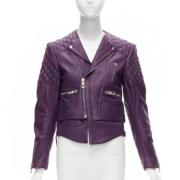 Pre-owned Leather outerwear Balenciaga Vintage , Purple , Dames