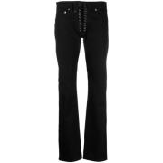 Zwarte vetersluiting jeans Ludovic de Saint Sernin , Black , Dames