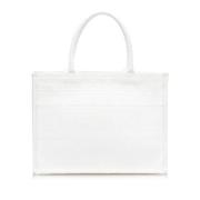 Pre-owned Canvas totes Dior Vintage , White , Dames