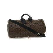 Vintage Bruin Canvas Keepall Louis Vuitton Vintage , Brown , Dames