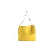 Preated Suede Celine-Bags Celine Vintage , Yellow , Dames