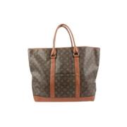 Tweedehands Canvas LV Tassen Louis Vuitton Vintage , Brown , Dames