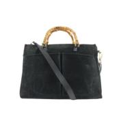 Suede Vintage Tassen Gucci Vintage , Black , Dames