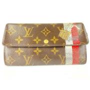 Vintage Leren Portemonnees Louis Vuitton Vintage , Brown , Dames