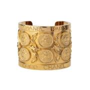 Romeins ge?nspireerd gouden metalen armband Chanel Vintage , Yellow , ...