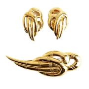 Pre-eigendom broche + earclips set Givenchy Pre-owned , Yellow , Dames