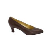 Bruin Leren Kitten Heels Bottega Veneta Vintage , Brown , Dames