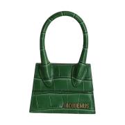 Pre-owned Leather handbags Jacquemus Pre-owned , Green , Dames