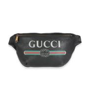 Pre-owned Leather crossbody-bags Gucci Vintage , Black , Dames