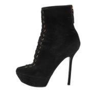 Pre-owned Suede boots Sergio Rossi Pre-owned , Black , Dames
