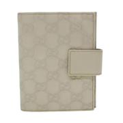 Pre-owned Canvas wallets Gucci Vintage , White , Dames