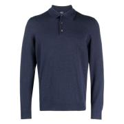 Luxe Cashmere Polo Shirt Fedeli , Blue , Heren