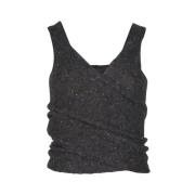 Grijze Alpaca Wol Strikband Mouwloze Top Isabel Marant Pre-owned , Gra...