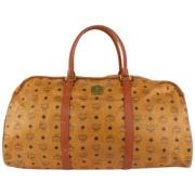 Pre-eigendom canvas reiszakjes MCM Pre-owned , Brown , Dames