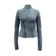 Pre-owned Suede outerwear Rick Owens Pre-owned , Blue , Dames