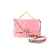 Tweedehands Roze Stoffen Schoudertas Chanel Vintage , Pink , Dames