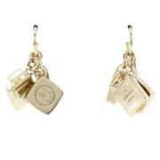 Pre-owned Metal earrings Chanel Vintage , Yellow , Dames