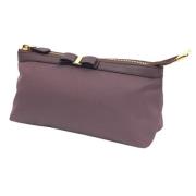 Pre-owned Leather pouches Salvatore Ferragamo Pre-owned , Purple , Dam...