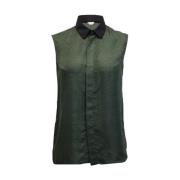 Pre-owned Silk tops Marni Pre-owned , Green , Dames