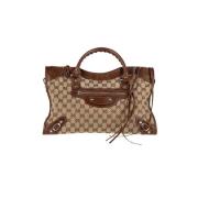 Pre-owned Canvas gucci-bags Gucci Vintage , Brown , Dames