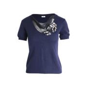 Pre-owned Wool tops Moschino Pre-Owned , Blue , Dames