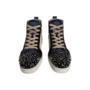 Pre-owned Leather sneakers Christian Louboutin Pre-owned , Brown , Dam...