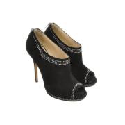 Pre-owned Suede heels Jimmy Choo Pre-owned , Black , Dames