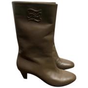 Pre-owned Leather boots Fendi Vintage , Brown , Dames