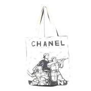 Pre-owned Fabric chanel-bags Chanel Vintage , White , Dames