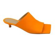 Pre-owned Leather sandals Bottega Veneta Vintage , Orange , Dames