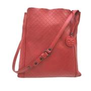 Vintage Schoudertas in Uitstekende Staat Bottega Veneta Vintage , Red ...