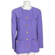 Pre-owned Wool tops Chanel Vintage , Purple , Dames