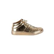 Pre-owned Leather sneakers Jimmy Choo Pre-owned , Yellow , Dames