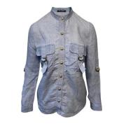 Pre-owned Linen tops Balmain Pre-owned , Blue , Dames