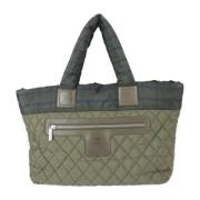 Tweedehands Groene Stoffen Chanel Tote Chanel Vintage , Green , Dames