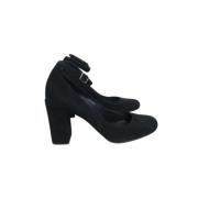 Pre-owned Suede heels Saint Laurent Vintage , Black , Dames