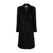 Single-Breasted Coats Alberto Biani , Black , Dames