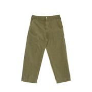 Straight Jeans Amish , Green , Heren