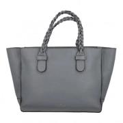Pre-owned Leather shoppers Valentino Vintage , Gray , Dames