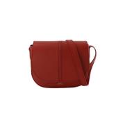 Leather shoulder-bags A.p.c. , Red , Dames