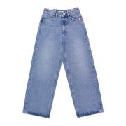Straight Jeans Amish , Blue , Dames