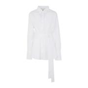 Optisch Witte Strikceintuur Overhemd Studio Nicholson , White , Dames