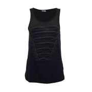 Pre-owned Cotton tops Balmain Pre-owned , Black , Dames