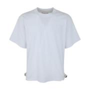 Nylon Katoen Jersey T-Shirt Sacai , White , Heren