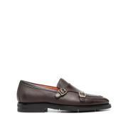 Klassieke Bruine Dong Loafers Santoni , Brown , Heren