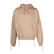 Gebreide trekkoord hoodie Bluemarble , Beige , Heren