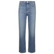 Rio Fade High Rise Loose Jeans Re/Done , Blue , Dames
