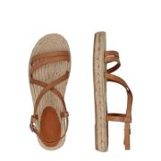 Flat Sandals Weekend , Brown , Dames