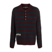 Gestreept Poloshirt in Rood Andersson Bell , Red , Heren