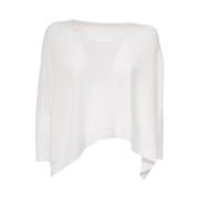 Cashmere Trui met Wijde Hals en 3/4 Mouwen Le Tricot Perugia , White ,...